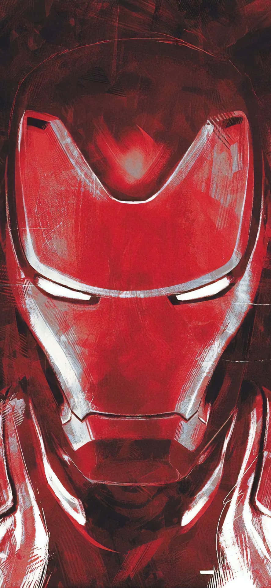 Iron Man Rød Æstetik Til iPhone X. Wallpaper