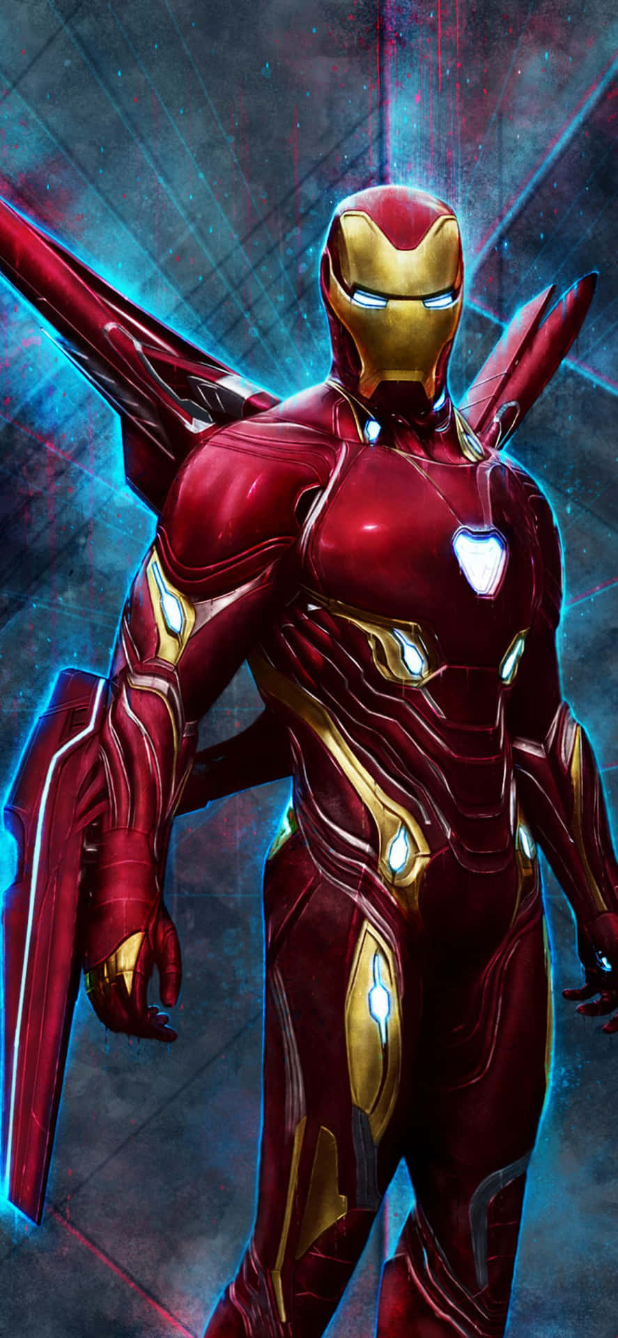 Släpplös Kraften Hos Iron Man Med Iphone X. Wallpaper