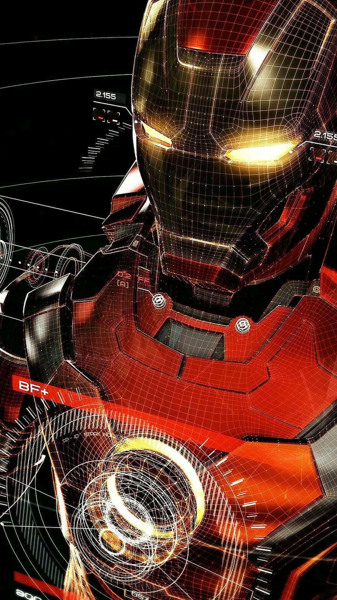 Den Iron Man-tematiske Iphone X-tapet har et klassisk tegneserieudseende. Wallpaper