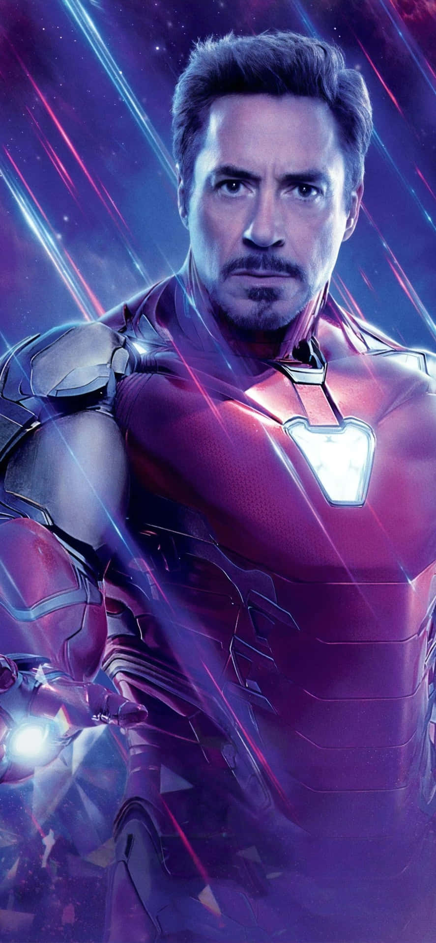 Rock den Superhel Stil med Tony Starks ikoniske Iron Man iPhone X Wallpaper