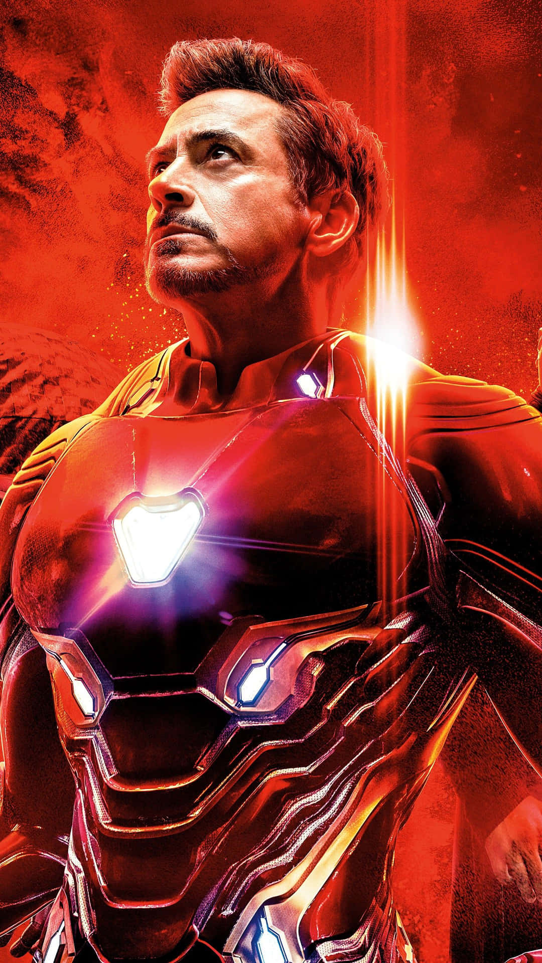 Iron Man Endgame IPhone X Tapet: Et stilfuldt og levende Iron Man-Endgame tema designet til IPhone X. Wallpaper