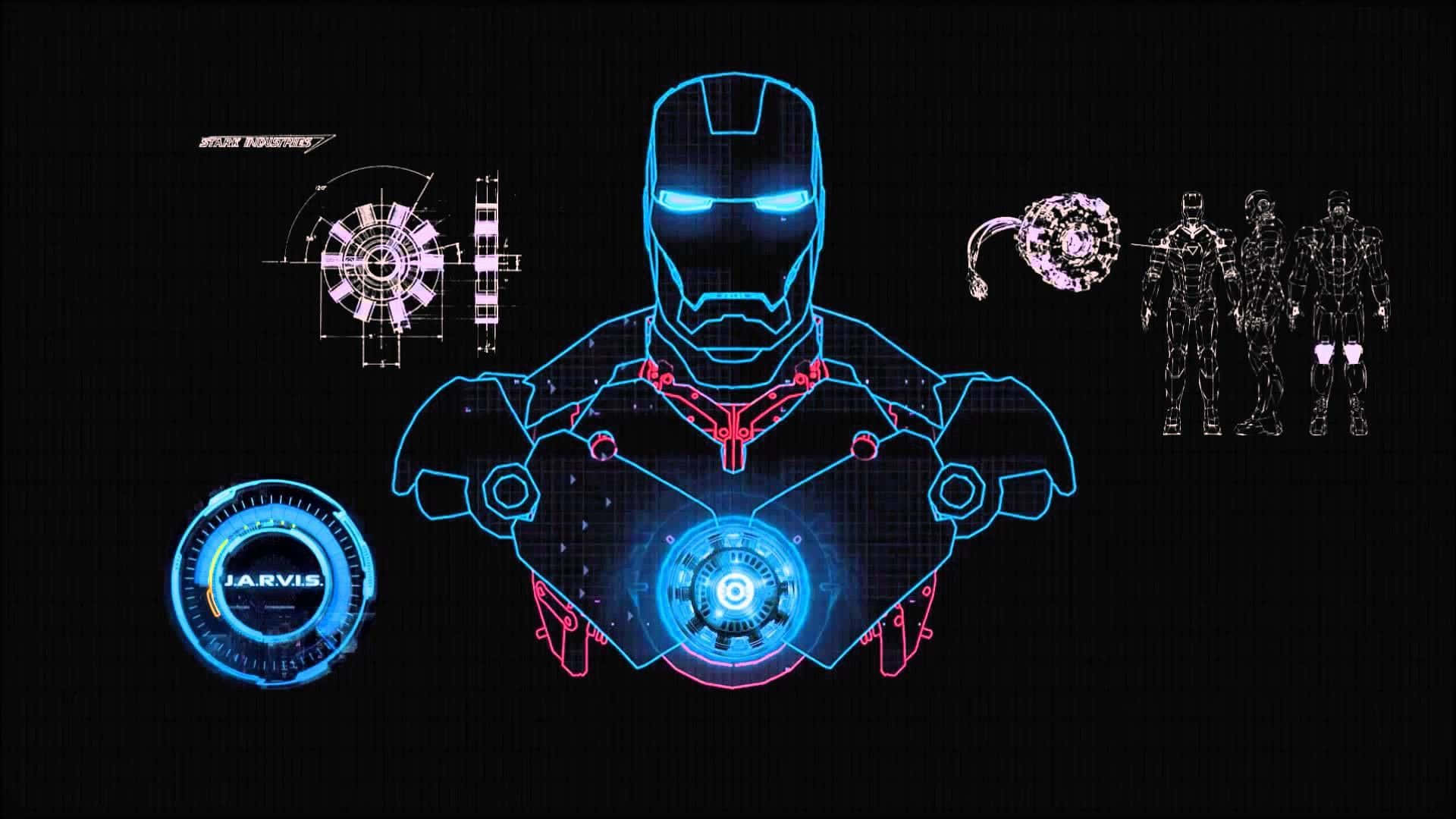 Iron Man Jarvis Desktop Lining Wallpaper