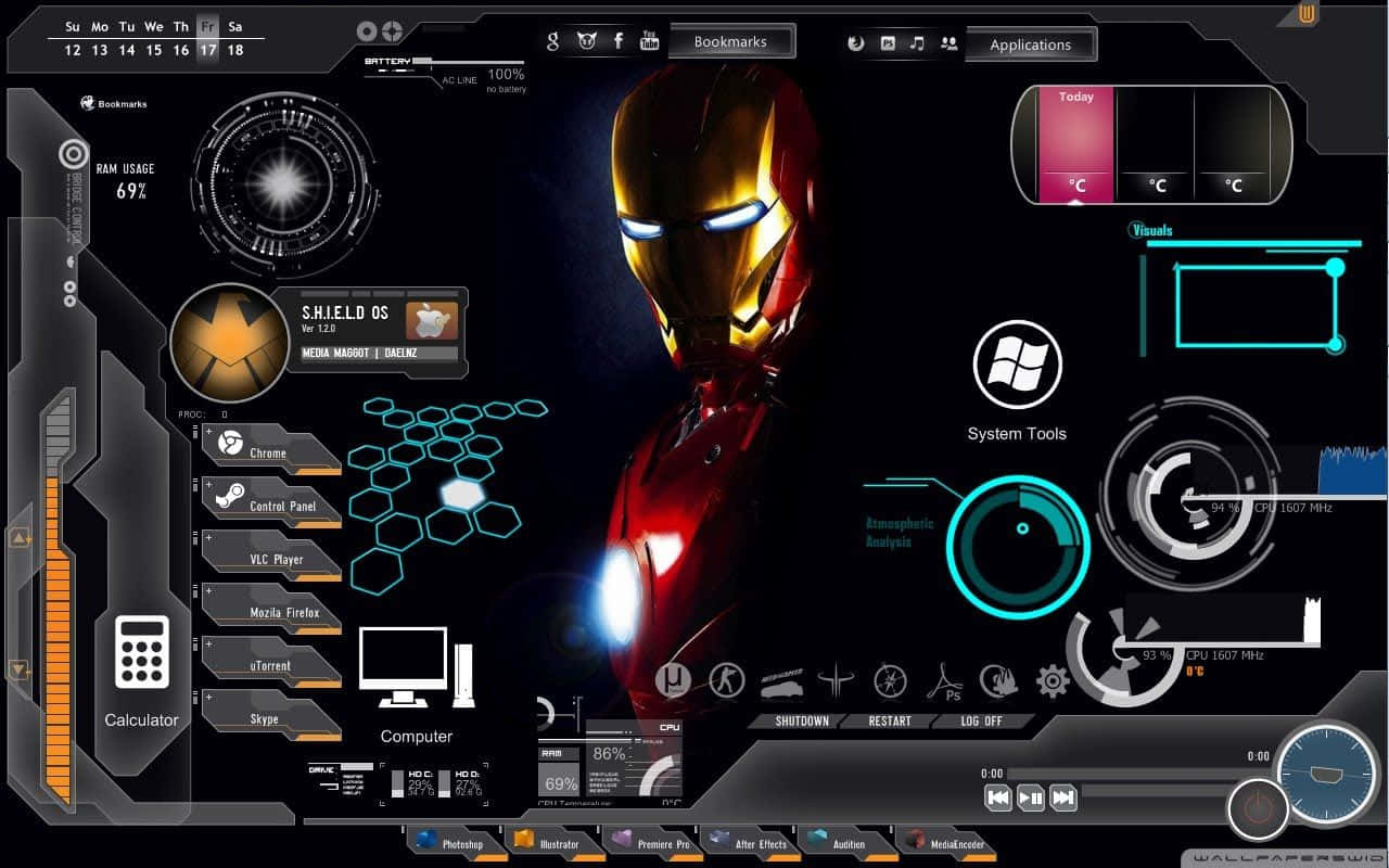 Iron Man Jarvis Desktop 1280 X 800 Wallpaper