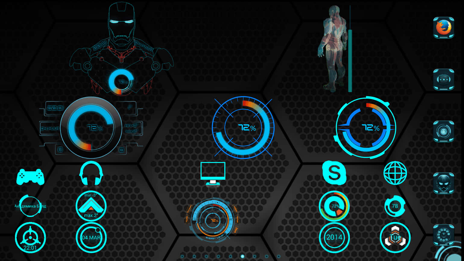 Betreteeine Futuristische Welt - Iron Man Jarvis Desktop. Wallpaper