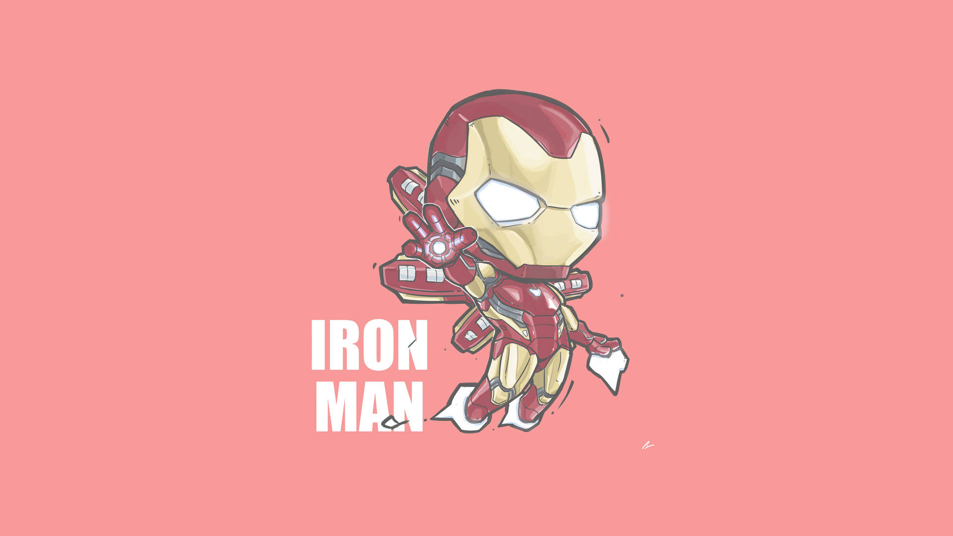 Iron Man Logo Mini Figure Wallpaper