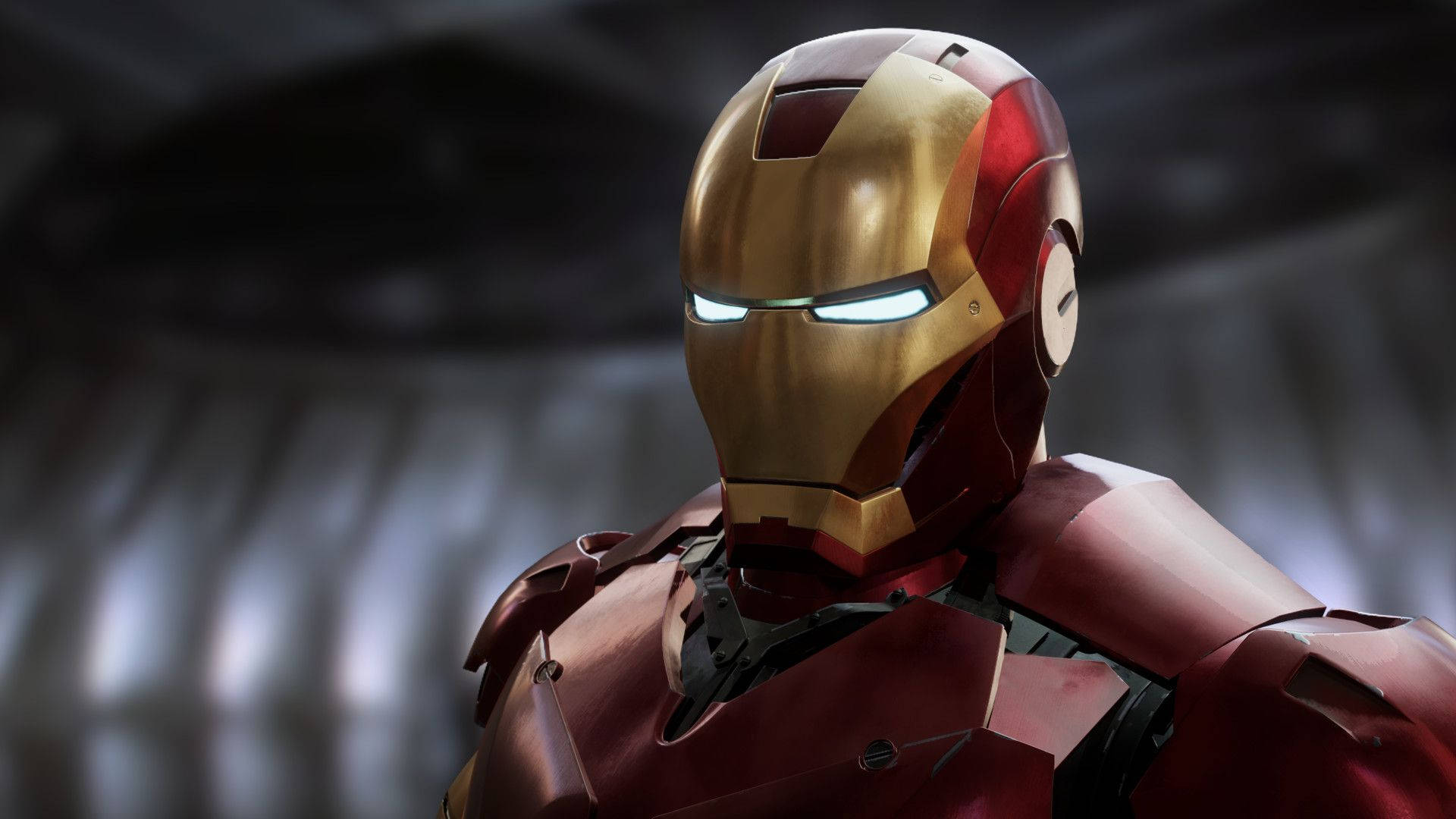 Tony Stark i sin Iron Man Mark 3 kostume Wallpaper