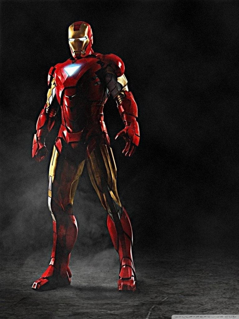 Iron Man Mark 3 helmet as seen in Marvel's Iron Man movie series Wallpaper