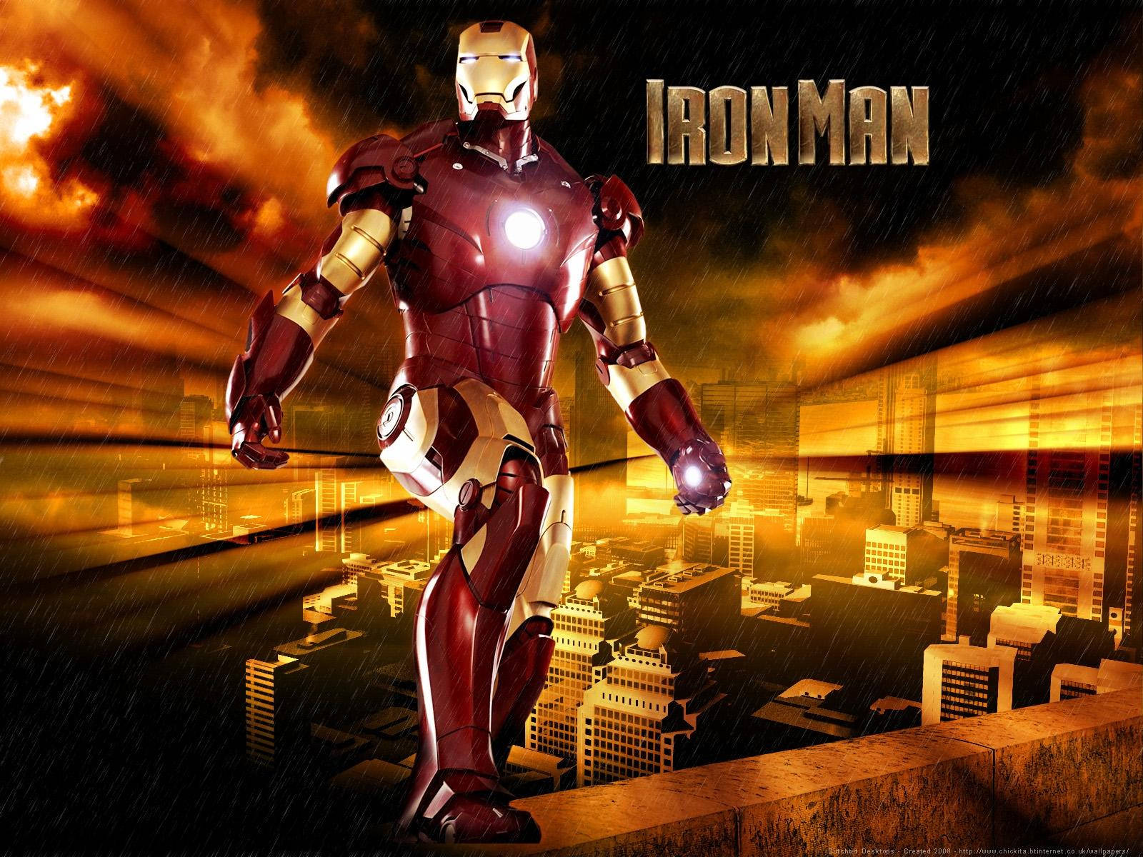 The Iron Man Mark 3 in Action Wallpaper