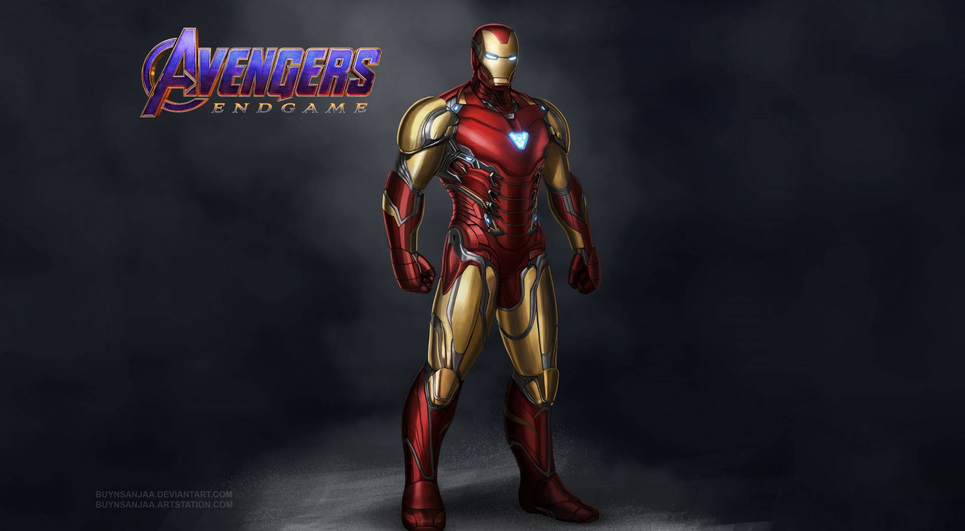 Den upåklagelig Iron Man Mark 3, Tony Starks højteknologiske rustning, bobler ud af skærmen. Wallpaper