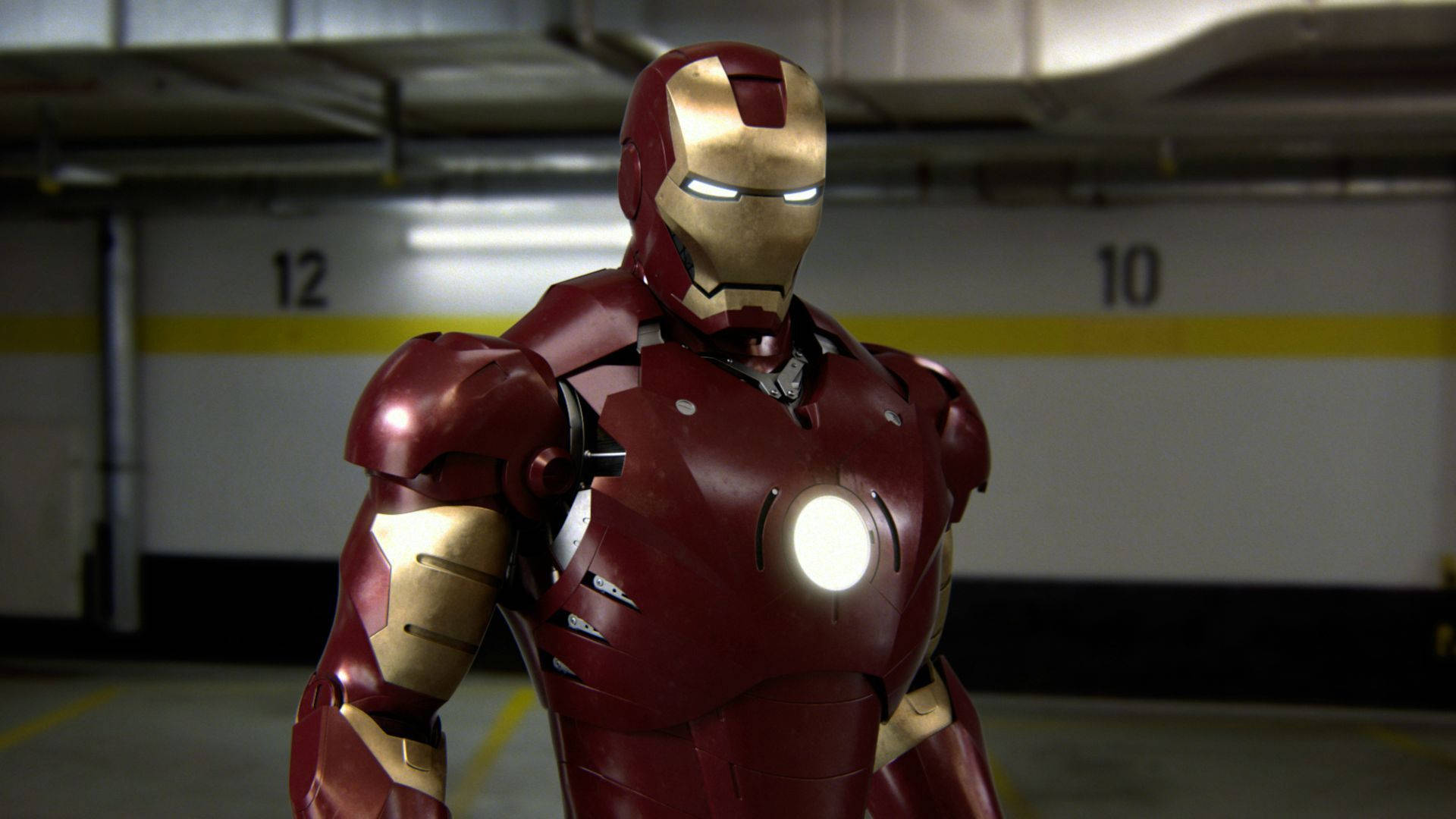 Iron Man Mark 3 At The Parking Area Wallpaper