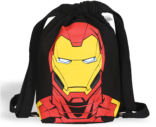 Iron Man Mask Drawstring Bag PNG