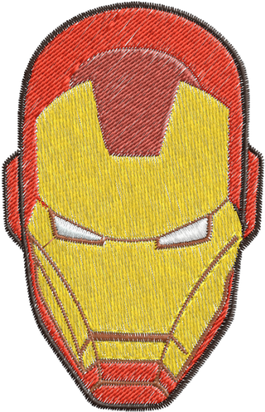Download Iron Man Mask Embroidery Design | Wallpapers.com