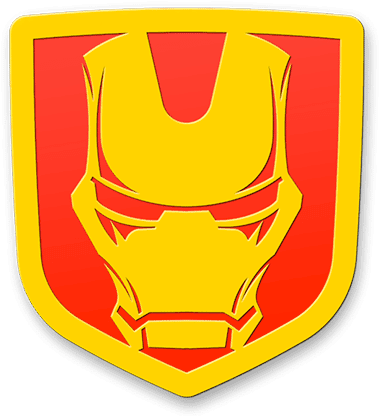Iron Man Mask Shield Design PNG