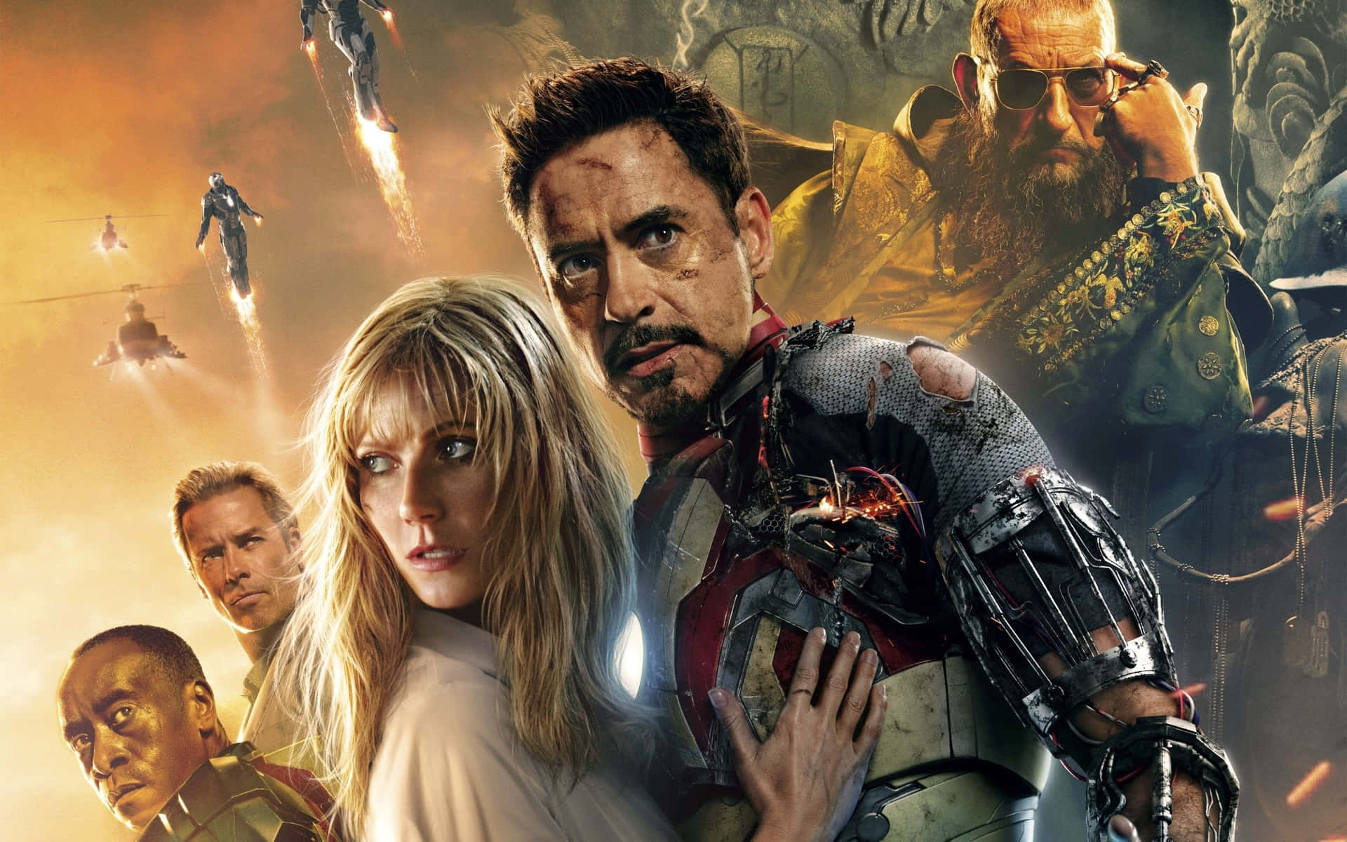 Tony Stark in his iconic Iron Man Suit Wallpaper
