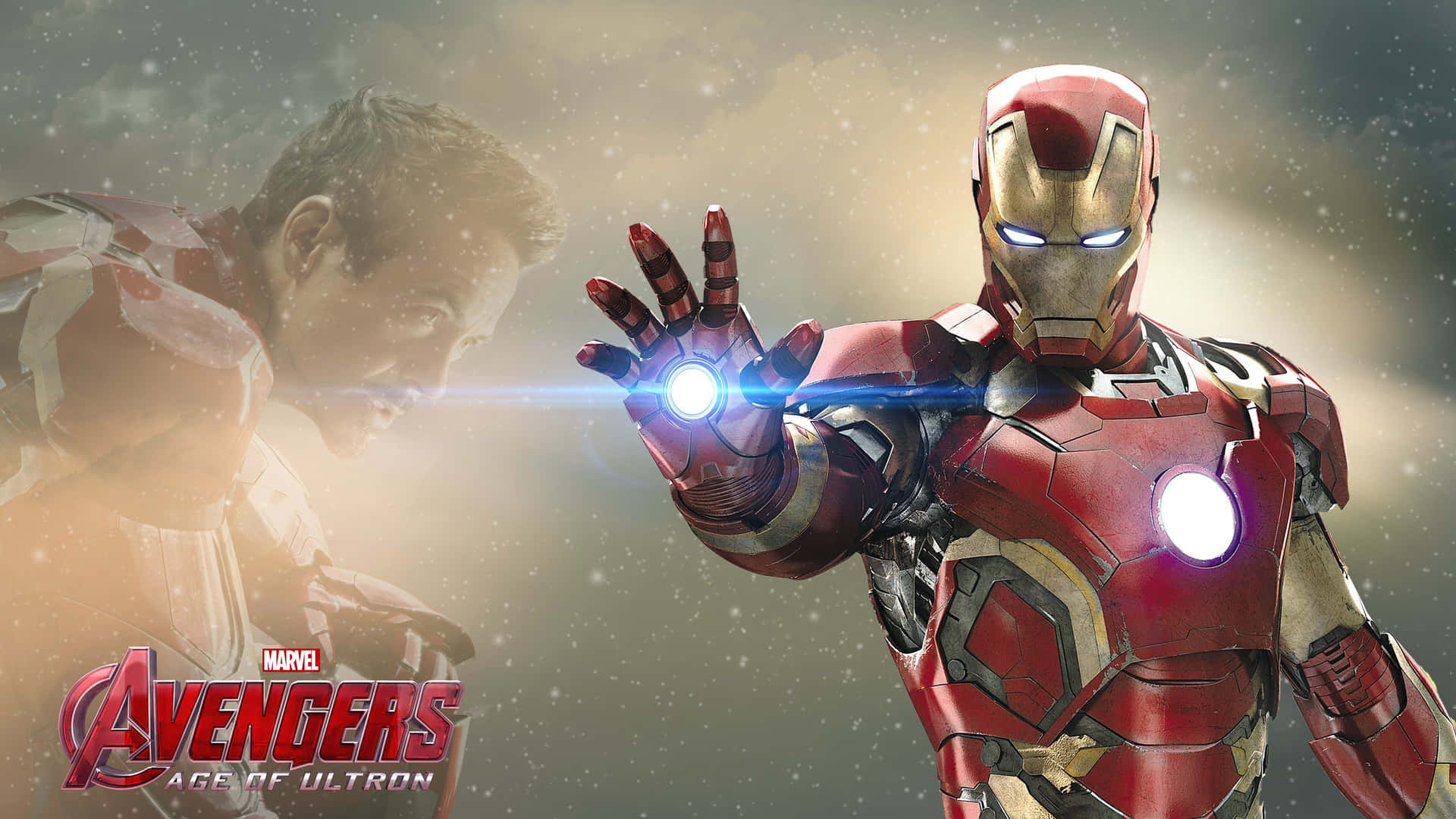 Tony Stark and his Iron Man Suit Wallpaper