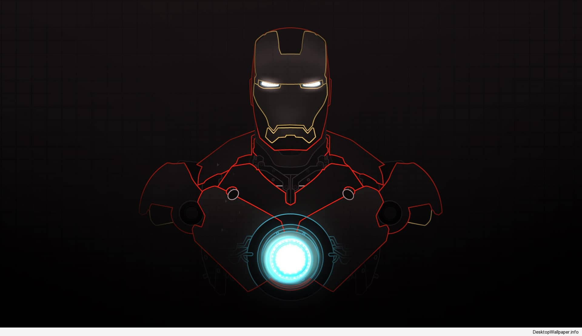Iron Man Neon Lights Wallpaper