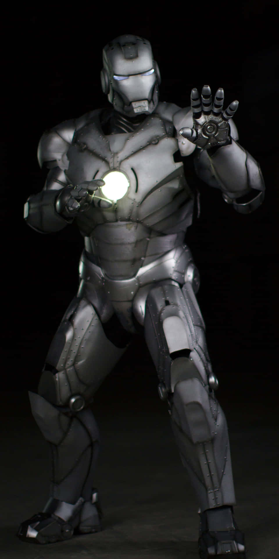 Iron Man Action Figure Black And White Picture