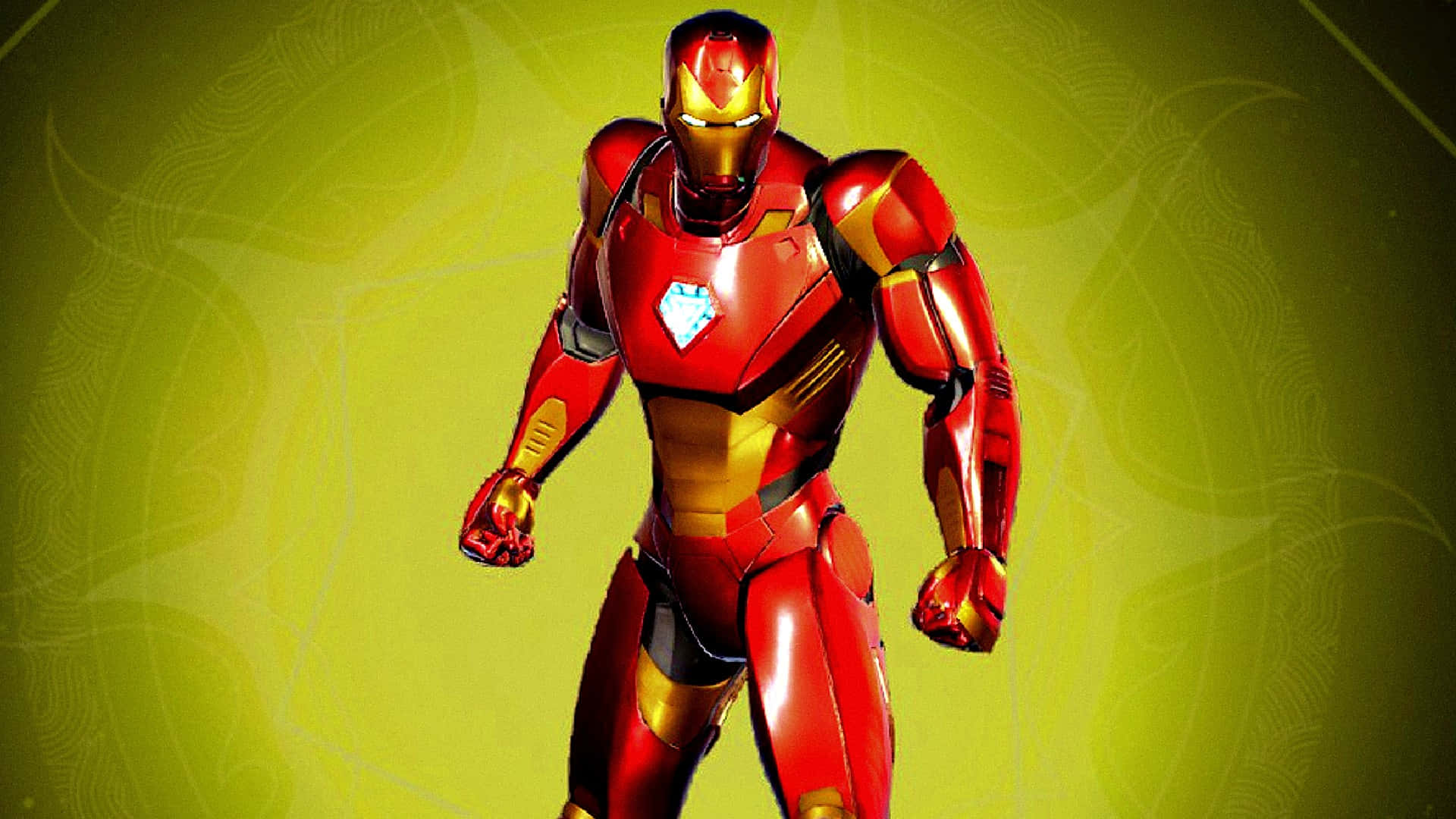 Arte Digital Em 3d Do Iron Man Em Um Fundo Amarelo
