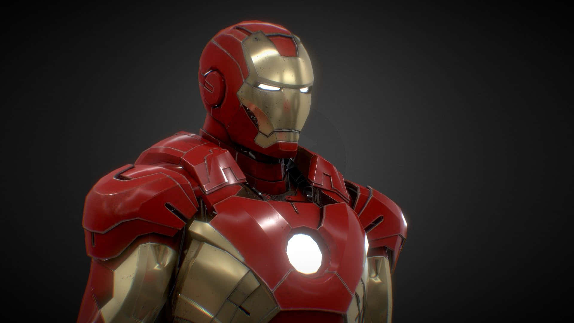 Figurad'azione Di Iron Man Su Sfondo Nero