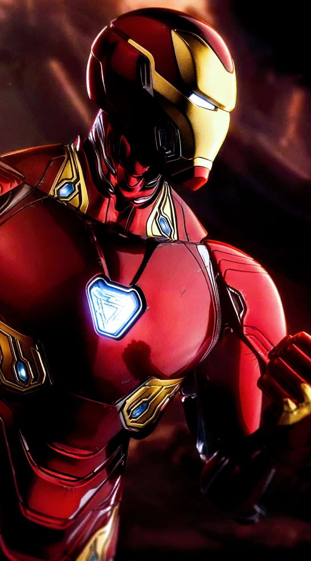 Imagende Arte Digital Estética De Iron Man En Rojo