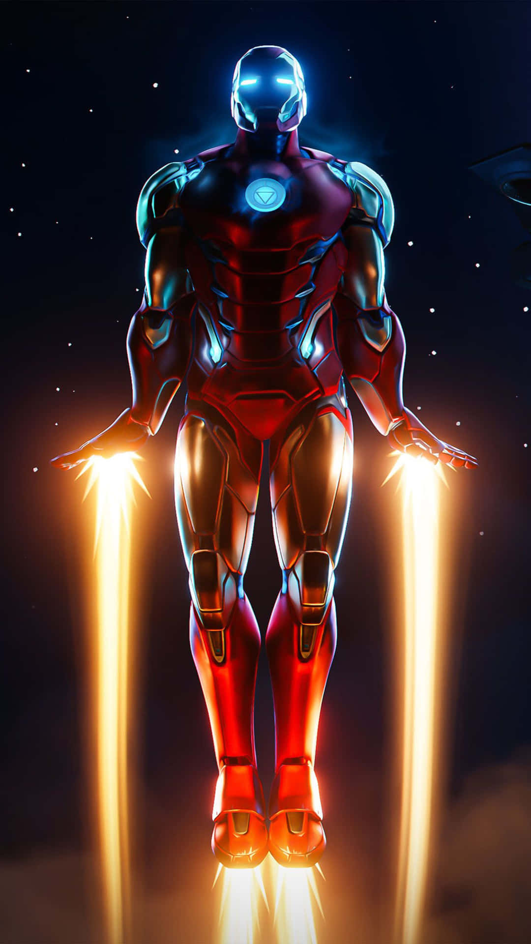 Imagende Iron Man Volando En El Cielo Estrellado