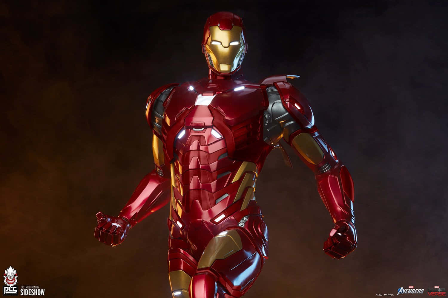 Figurade Acción De Iron Man Con Imagen De Humo.