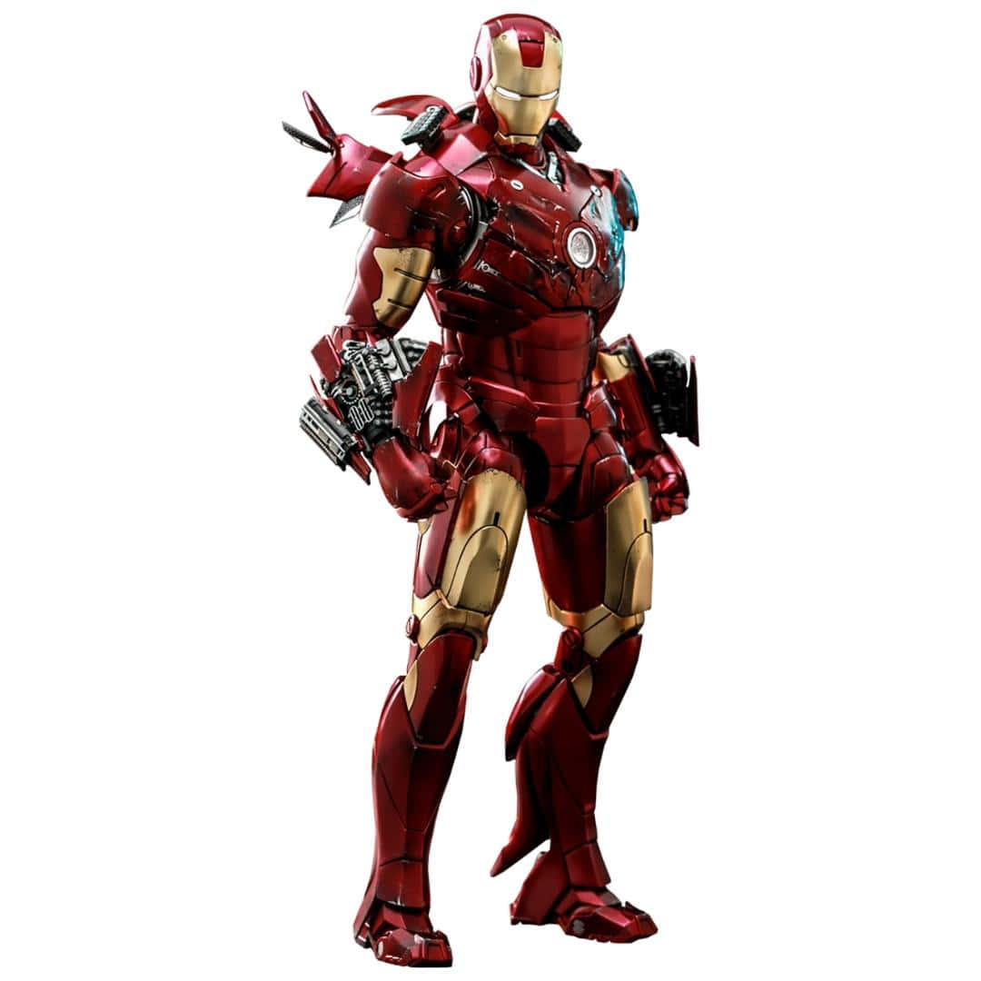 Immaginedi Iron Man In Cui Indossa L'armatura Rossa E Dorata.