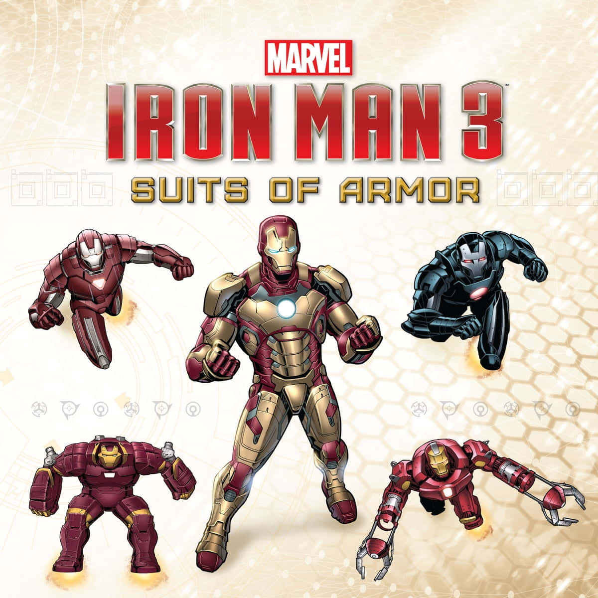 Billedetviser Kunst Af Action-figurer Med Iron Man Rustningsdragter.