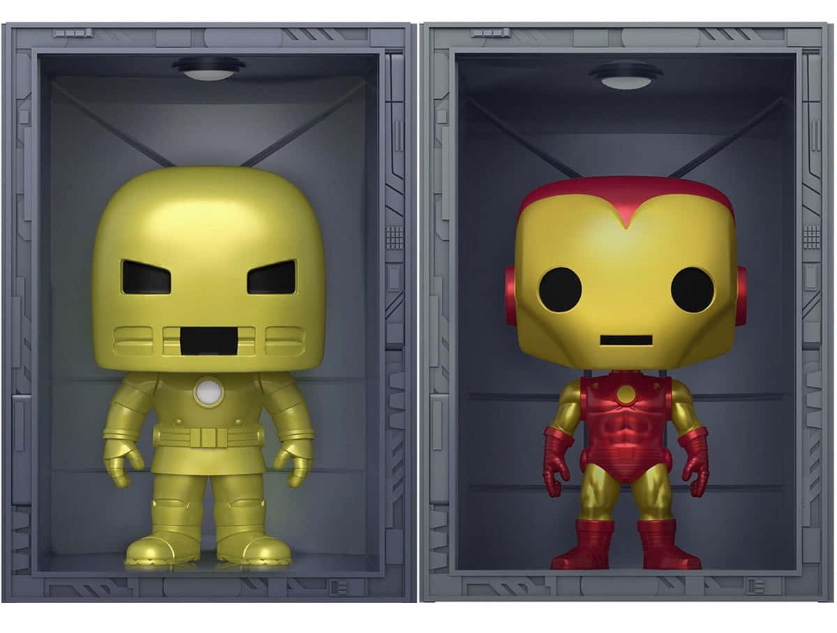 Check out these awesome Iron Man Pop Figures! Wallpaper