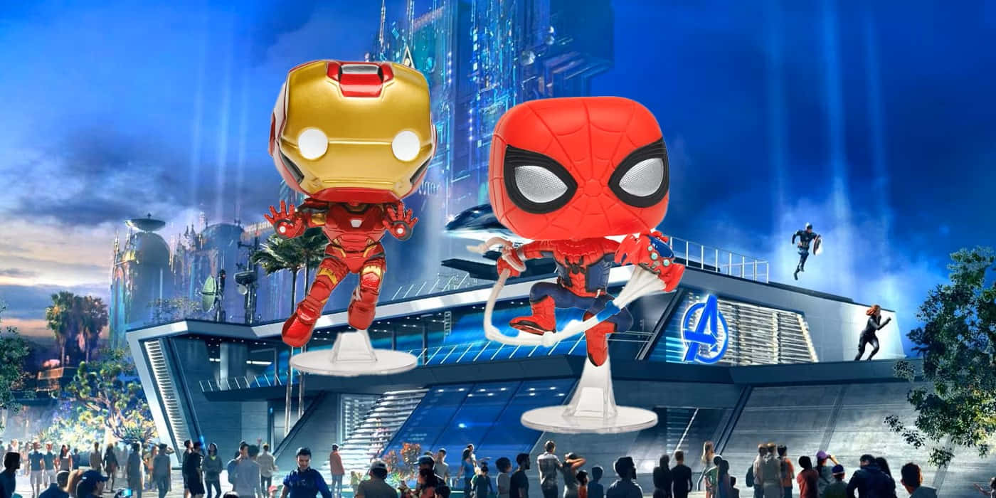 "Marvel Your Collection with Iron Man Pop Figures" Wallpaper