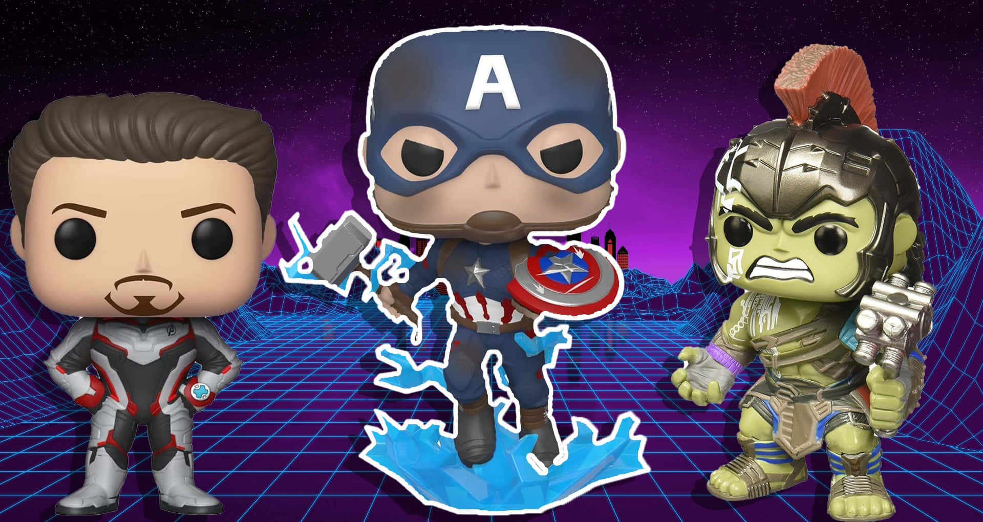 Get your Iron Man Pop Figures now to complete your collection! Wallpaper