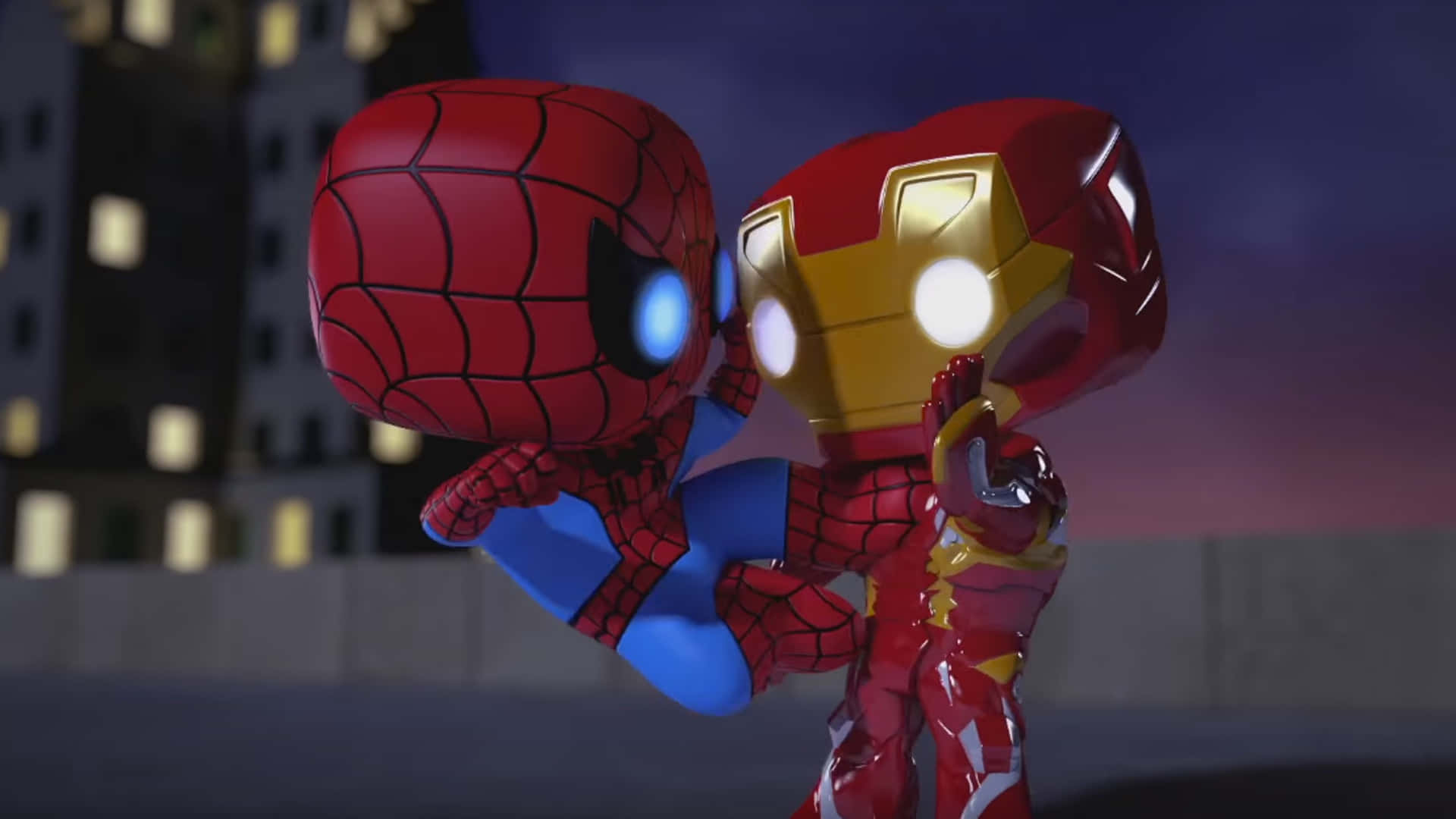 ¡coleccionatus Superhéroes Favoritos De Marvel En Figuras Pop De Iron Man! Fondo de pantalla