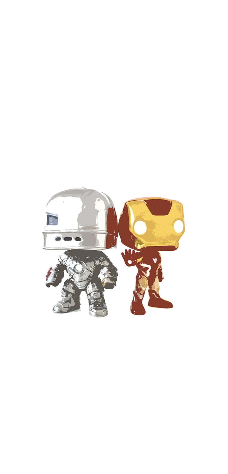 Adorn your desk with these cool Iron Man Pop Figures Wallpaper