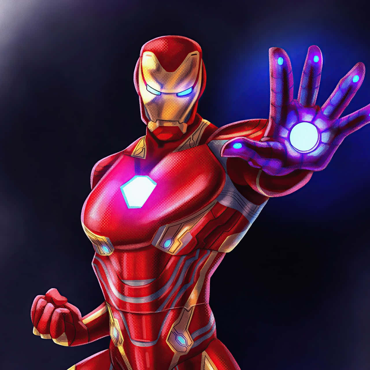Iron Man Power Pose Illustration Wallpaper