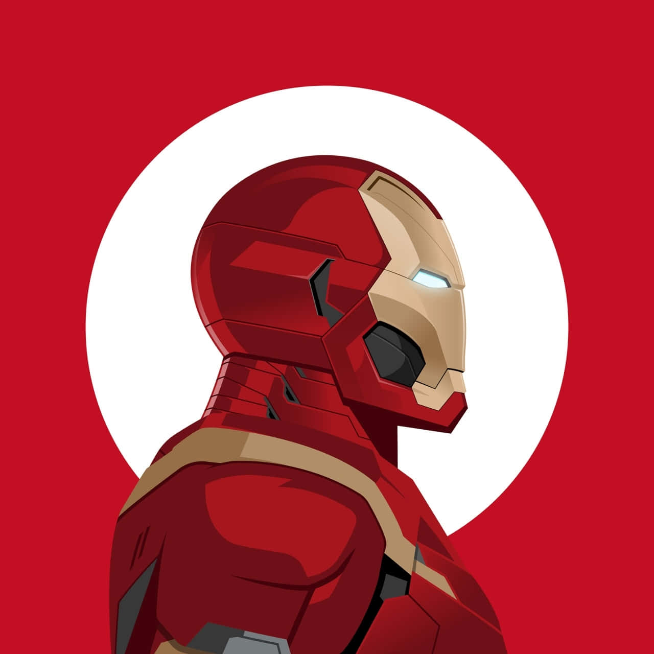 Iron Man Profile Illustration Wallpaper