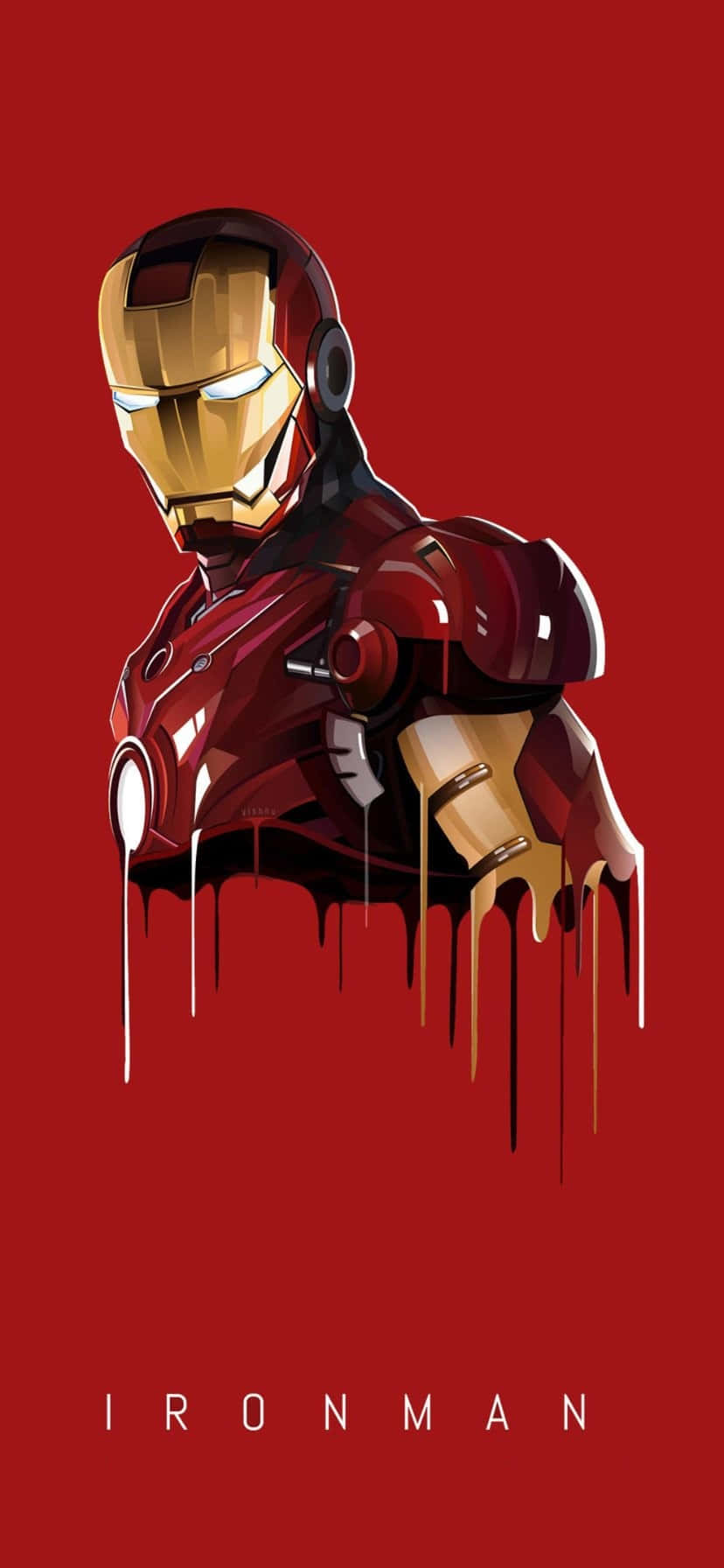 Iron_ Man_ Red_ Background_ Artwork Wallpaper
