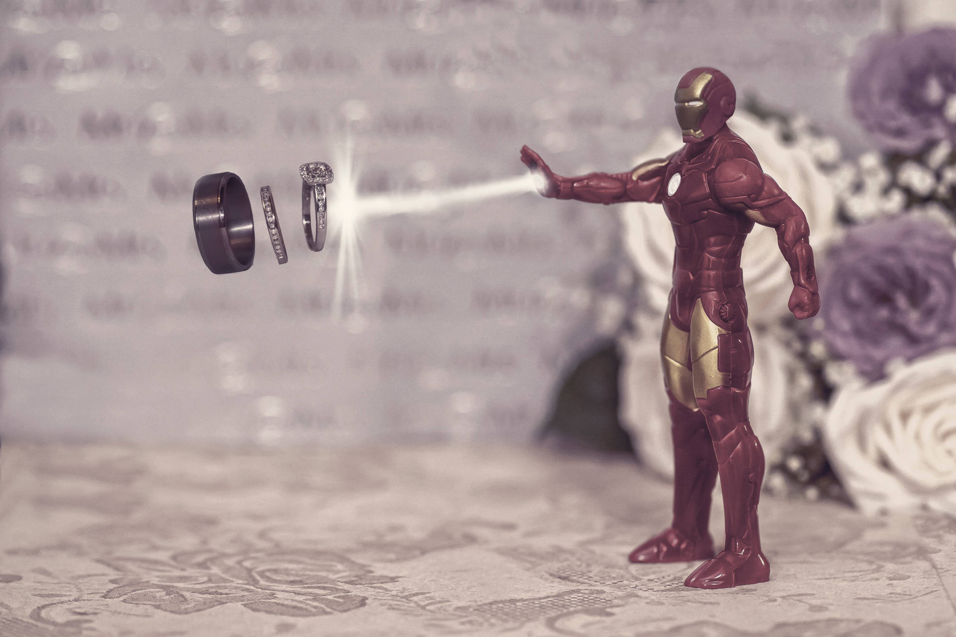 Iron Man Repulsor Wedding Rings SVG