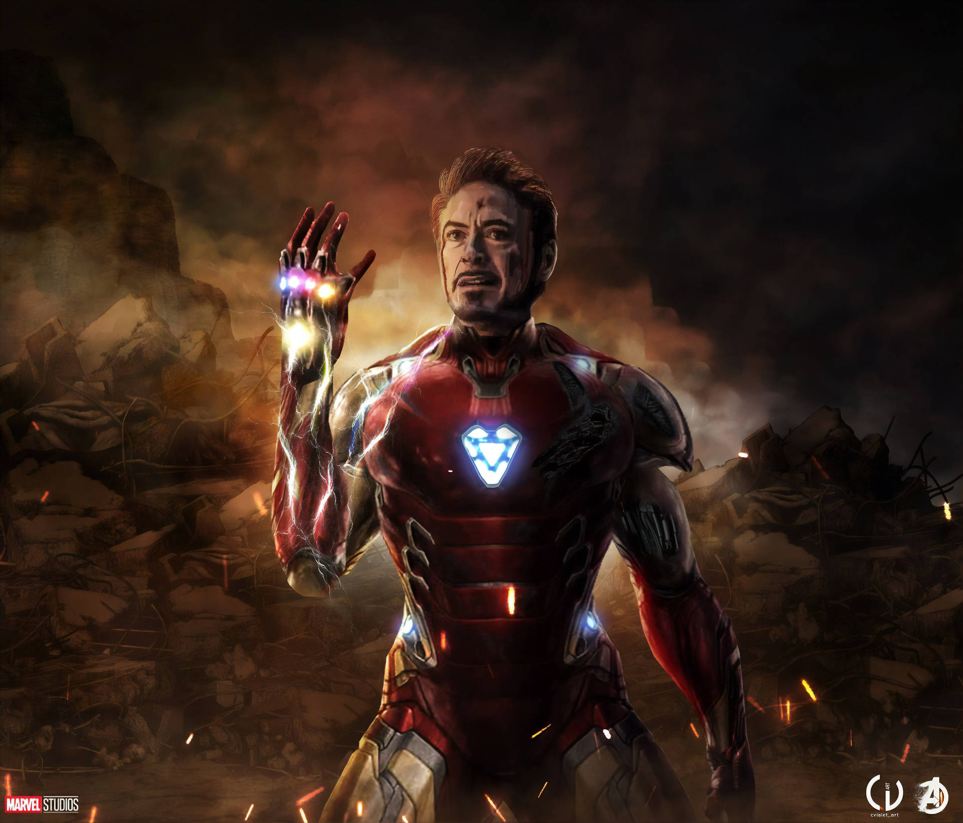 Iron Man Snap 4k Marvel Iphone Wallpaper
