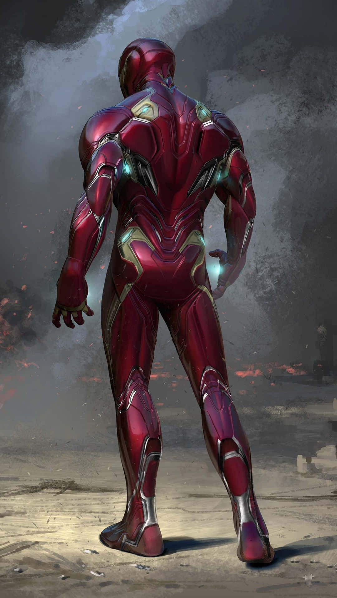 Tony Stark in His Custom Iron Man Suit Wallpaper