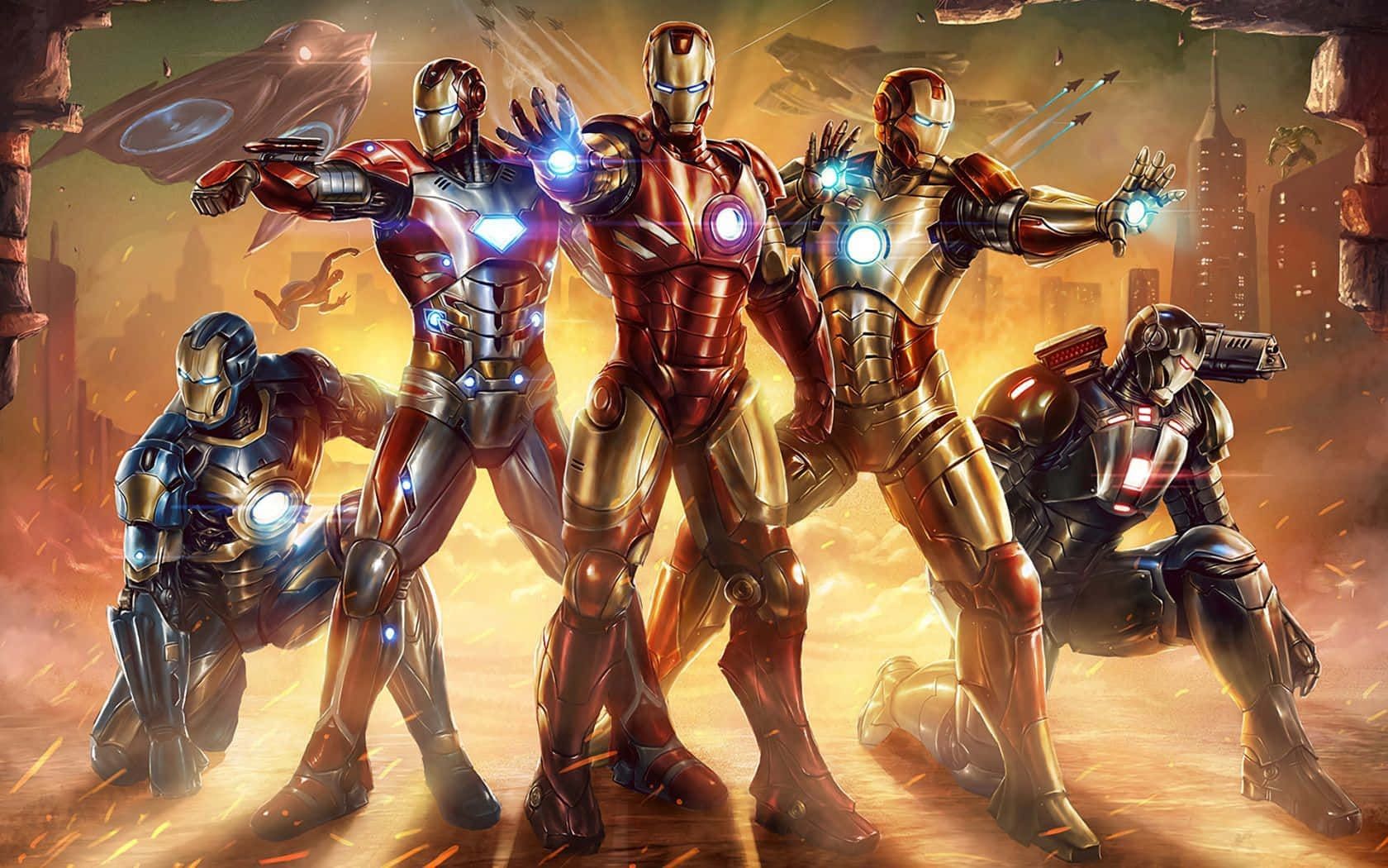 Tony Stark in his Iron Man Suit Wallpaper