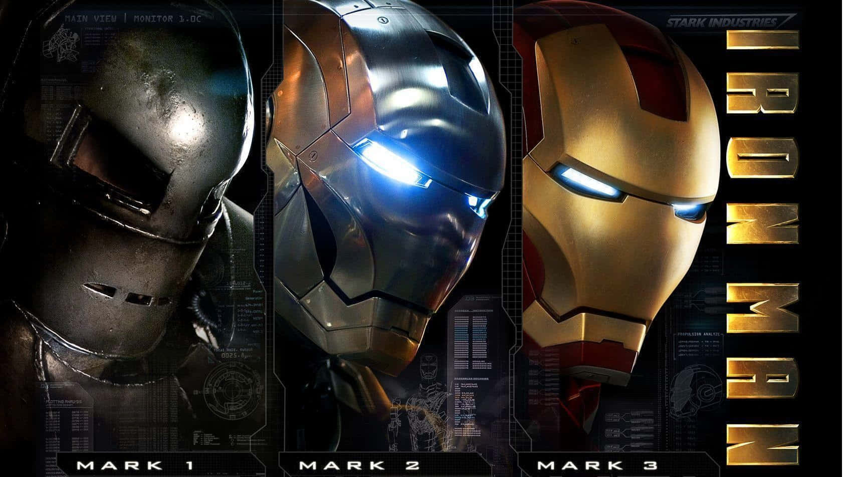 Iron Man Suit Evolution Wallpaper