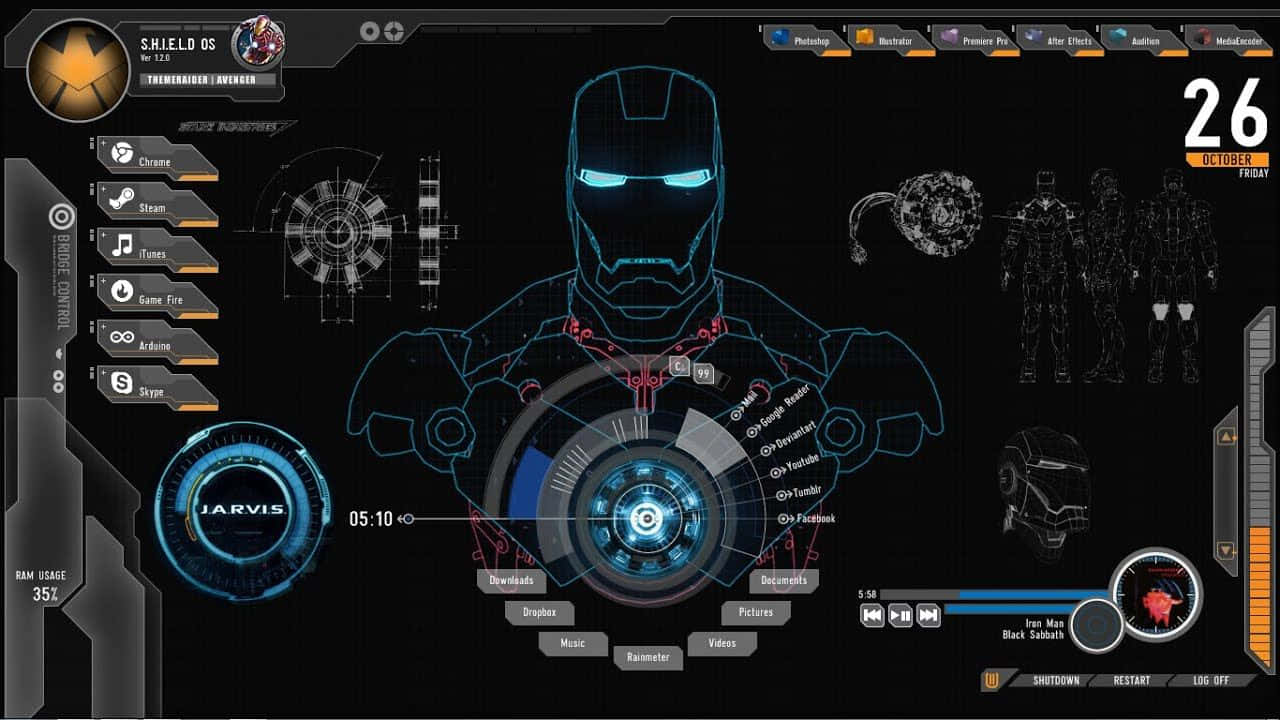 "Unlock the Power of Iron Man Technology" Wallpaper
