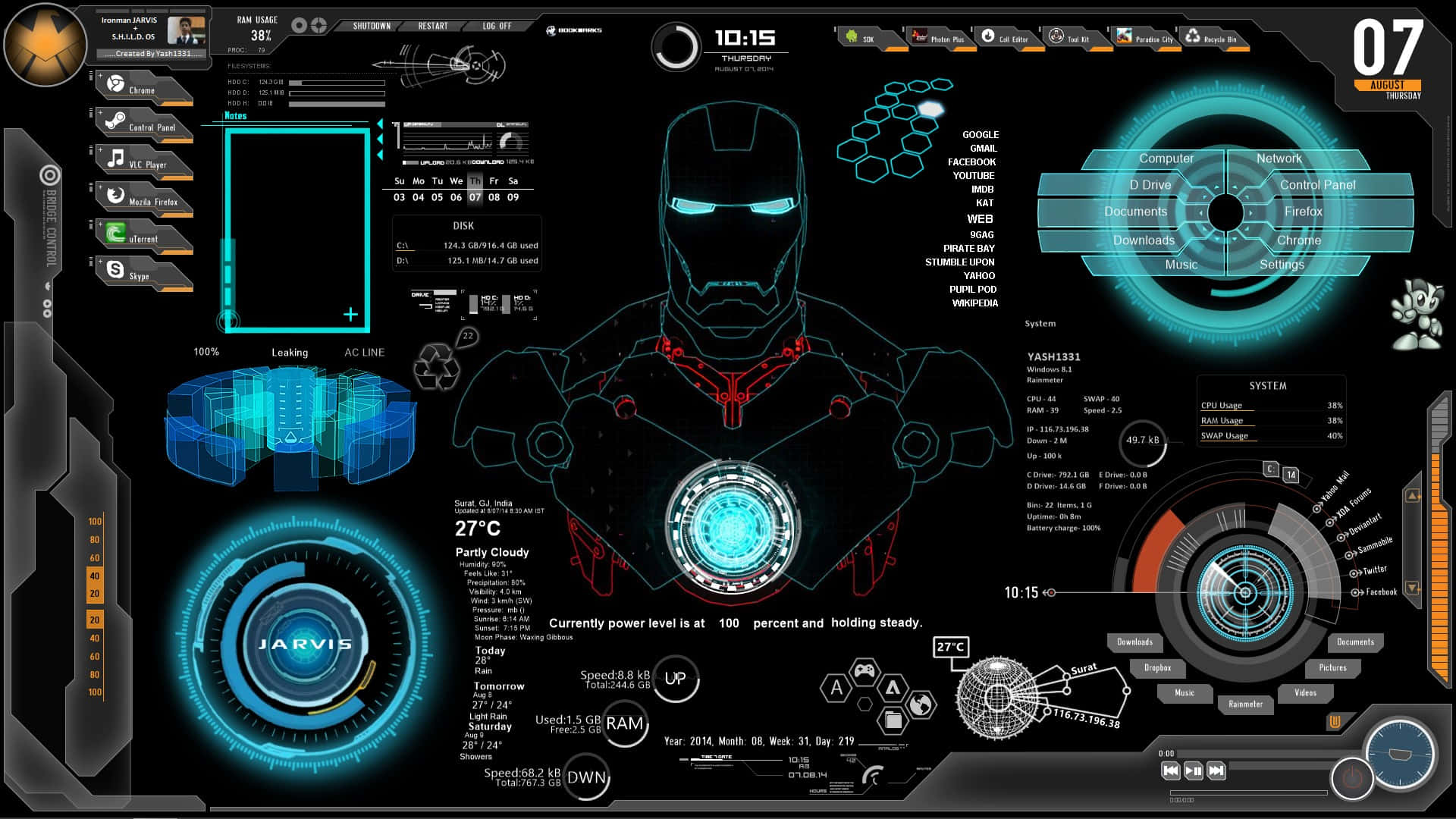 Unleash the power of Iron Man Technology Wallpaper
