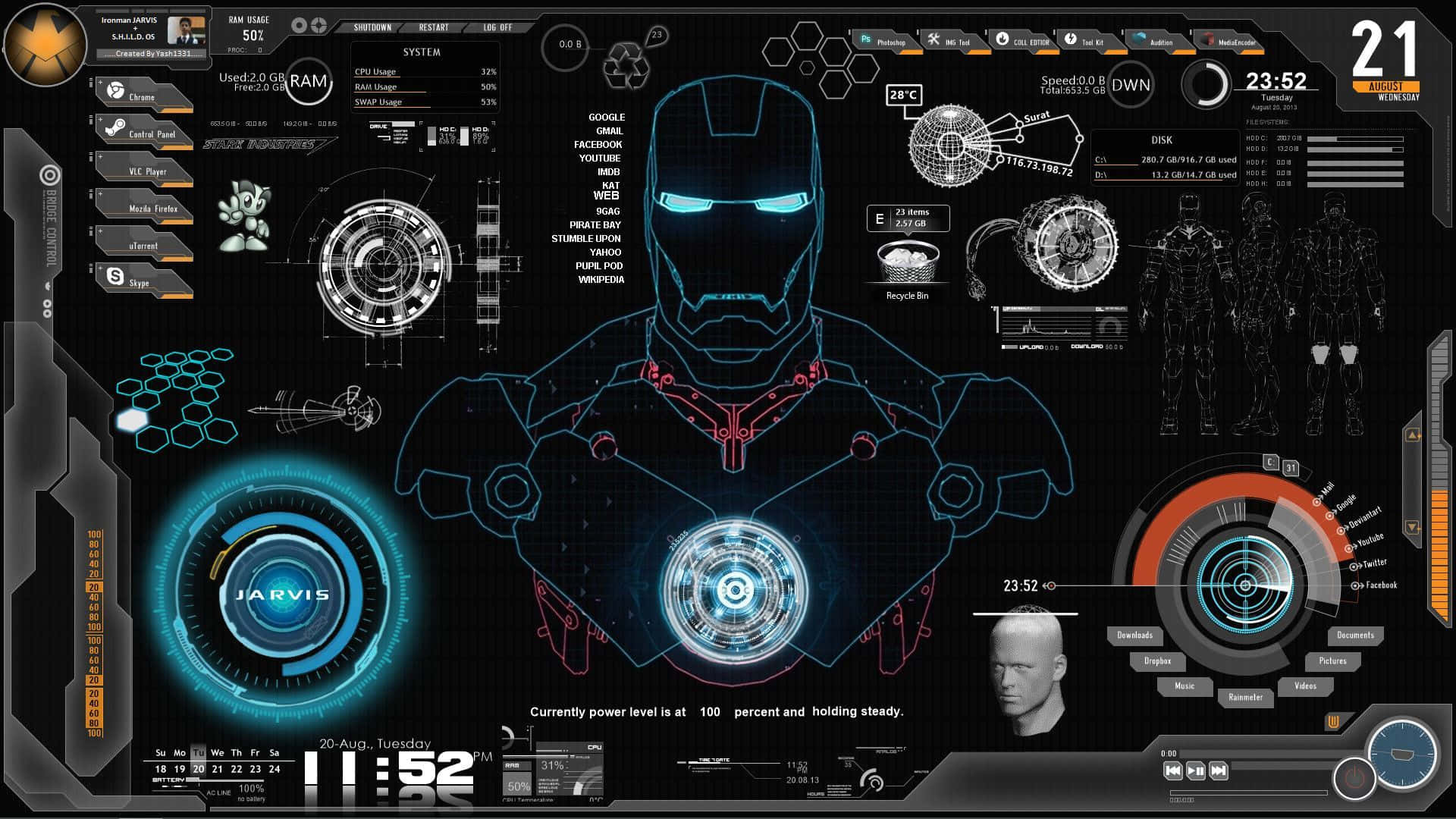 Iron Man Technology: Developing the Future of A.I. Wallpaper