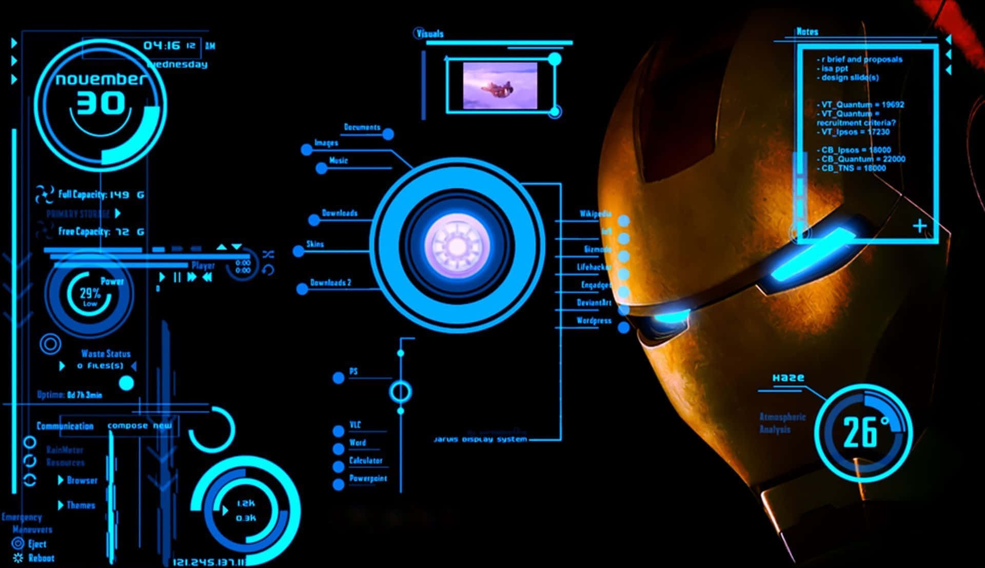 Tony Stark creations come to life with Iron Man Technology Wallpaper