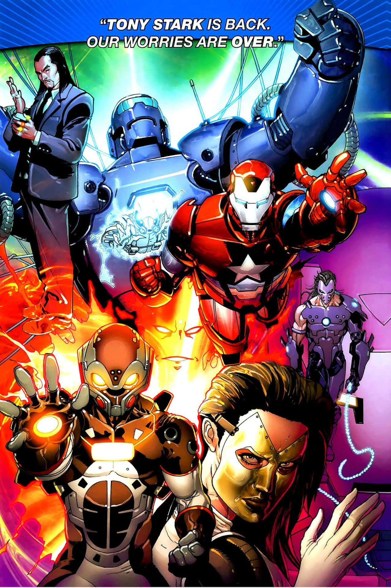 Iron Man confronts his villains Wallpaper