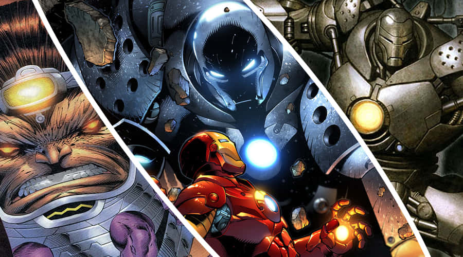 Battle of the Titans – Iron Man vs His Most Fearsome Villains Wallpaper