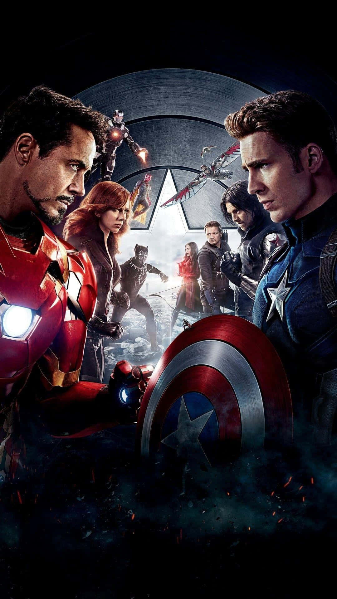 The Ultimate Marvel Showdown: Iron Man vs Captain America" Wallpaper