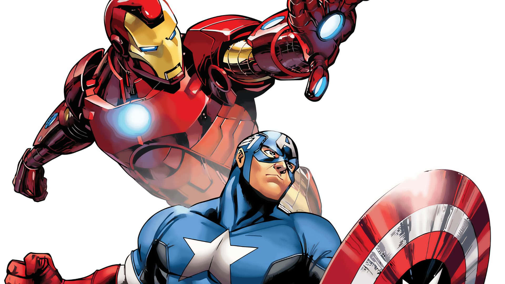 The epic battle between Iron Man and Captain America! Wallpaper