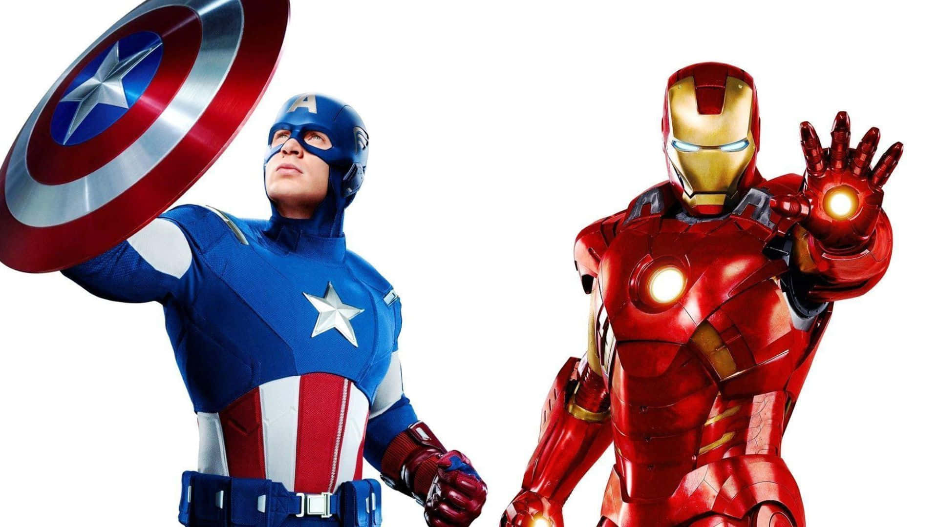 Iron Man and Captain America clash in epic battle Wallpaper